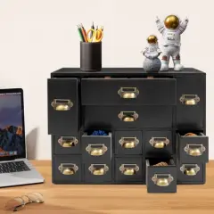 YIYIBYUS Drawers Storage Cabinet with 14 Drawers, Tabletop Drawer Organizer