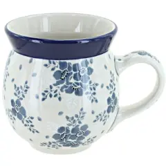 Blue Rose Polish Pottery Ceramika Artystyczna Bubble Mug