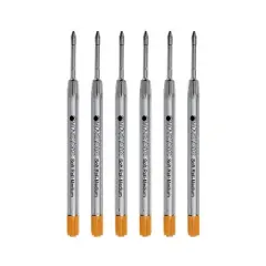 Monteverde Ballpoint Pen Refill Medium Point Orange Ink 6 Pack (P133OR)