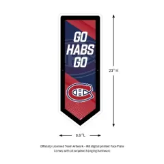 Evergreen Ultra-Thin Glazelight LED Wall Decor, Pennant, Montreal Canadiens- 9 x 23 Inches Made In USA