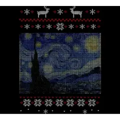 Women's Design By Humans starry night ugly christmas By FandomizedRose Racerback Tank Top