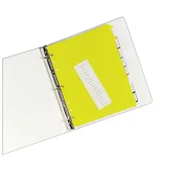 Avery Heavy-Duty Plastic Dividers for 3 Ring Binders and 7 Ring Binders, 8-Tab Set, Multicolor with White Labels, 1 Set (23084)