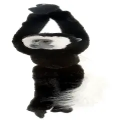 Wild Republic Hanging Monkey Colobus Monkey Stuffed Animal, 20 Inches