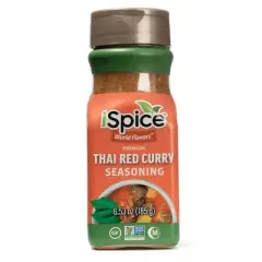 iSpice | Thai Red Curry Seasoning | 6.53 oz | Mixed Spice & Seasoning | Halal | Kosher | Non GMO