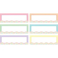 Teacher Created Resources&reg; Pastel Pop Rainbow Labels Magnetic Accents, 20 Per Pack, 3 Packs