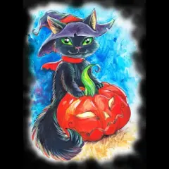 Men's Design By Humans halloween. the witch cat By POLINART Tank Top