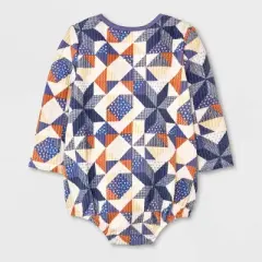  Grayson Collective Baby Patchwork Wrap Bodysuit - Cream/Violet