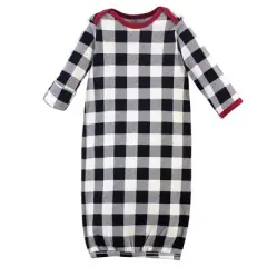 Touched by Nature Baby Organic Cotton Long-Sleeve Gowns 3pk, Winter Woodland