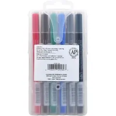 Marvy Uchida&reg; LePen&reg; Pigment Pens, Primary Colors, Pack of 6