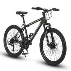 Gulches Elecony Teen Mountain Bike (Boys and Girls), 21-Speed Shimano, Dual Disc Brakes, 24&times;1.75" Tires, High-Strength Fork
