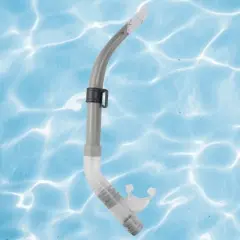 Pool Central 16" Gray Bahama Purge Semi-Dry Top Teen or Adult Sport Swim Snorkel