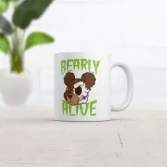 Crazy Dog Bearly Alive Mug Funny Sarcastic Creepy Bear Graphic Novelty Coffee Cup-11oz