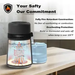 ROVSUN 1.1 Gallon or 4L Stainless Steel Water Distiller, Flame Retardant Material, BPA Free Container & Stainless Steel Interior, Gray, 750W