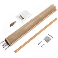 XtremepowerUS 4' x 12' ft Pool Fence See-Thru 5-Section Pool Fence Long Removable Fence Barrier Pool Mesh Fence, Beige