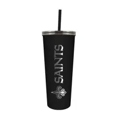 NFL New Orleans Saints 24oz Skinny Tumbler with Straw