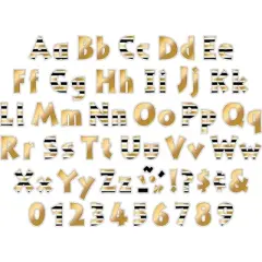 2pk 255ea 4" 24k Gold Letter Pop-Outs - Barker Creek: Jumbo Poster Board Letters, Multicolored, 510 Pieces