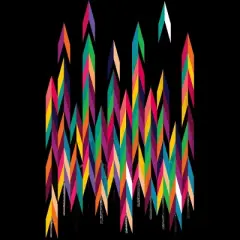 Women's Design By Humans Abstract Color Rainbow Tree Forest By Kakel Racerback Tank Top