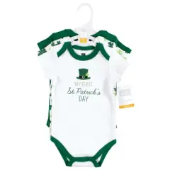 Hudson Baby Infant Boy Cotton Bodysuits, Lucky Charm
