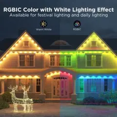 Govee 100ft RGBICW White Permanent Outdoor Lights Elite: LED String Lights, 72 Counts