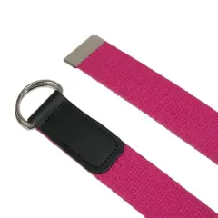 CTM Cotton Web Belt with Double D Ring Buckle