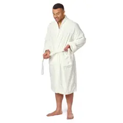Northwest Silk Touch L/XL Bath Robe Optical White 26x47 Inches