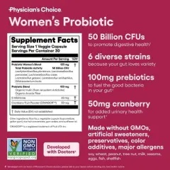Physician's Choice 50 Billion CFU Women's Probiotic Capsules