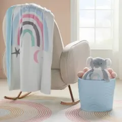 Quilted Fabric Large Round Storage Basket - Blue - Cloud Island&trade;