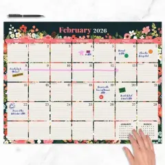 TF Publishing 22.5"x17.5" 2026 Bountiful Blooms Large Desk Pad Monthly Blotter Calendar