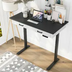 47" Losondo Transitional Height Adjustable Desk with USB Ports - HOMES: Inside + Out