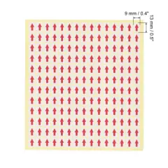 Unique Bargains Industrial Work Inspection Indicator Long Arrow Self-Adhesive Labels 0.5" x 0.4" Red