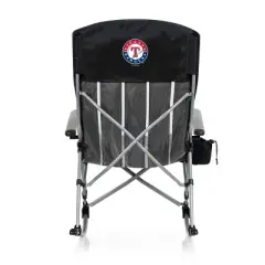 MLB Texas Rangers Outdoor Rocking Camp Chair - Black