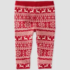 Little Planet by Carter&rsquo;s Baby 2pc Fair Isle Top and Bottom Set - White/Red
