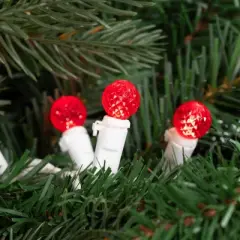 Northlight LED G12 Berry Christmas Lights - Red - 16' White Wire -50 ct