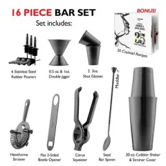 JoyTable Bar Set Cocktail Shaker Set, Stainless Steel Bartender Kit, Cocktail Set with Bar Tools