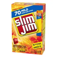Slim Jim Mild Family Pack Meat Sticks - 19.6oz/70ct