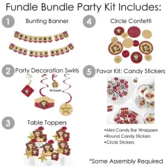 Big Dot of Happiness Little Cowboy - Western Baby Shower or Birthday Party Supplies - Banner Decoration Kit - Fundle Bundle