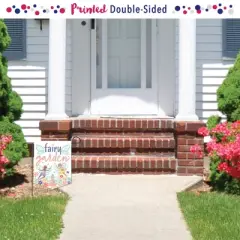 Big Dot of Happiness Let's Be Fairies - Outdoor Home Decorations - Double-Sided Fairy Garden Birthday Party Garden Flag - 12 x 15.25 inches