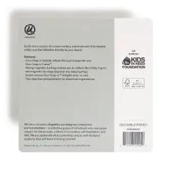 U Brands Utility Cup Magnetic Storage GRUV White: Magnetic Pen Holder for Whiteboard & Locker, Plastic Presentation Board Accessory