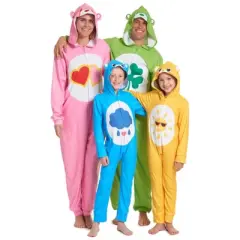 Care Bears Grumpy Bear Fleece Zip Up Costume Pajama Coverall 
