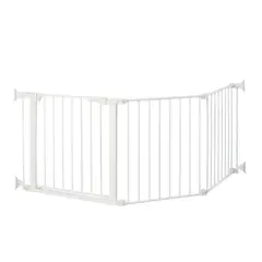 Command Pet Products PG5300 Heavy Duty Steel Custom Fit Gate for Restricting Pet Access to Hallways, Staircases, & Room Entrances, 84 Inches, White