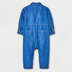 Baby Boys' Denim Coveralls - Cat & Jack&trade; Medium Wash