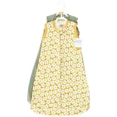 Hudson Baby Infant Girl Cotton Long-Sleeve Wearable Sleeping Bag, Sack, Blanket, Sage Floral Sleeveless