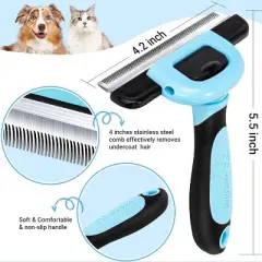 Pet Grooming Brush, Deshedding Tool for Dogs & Cats, Effectively Reduces Shedding