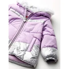 LONDON FOG Girls' Heavyweight 2-Piece Snow bib & Puffer Coat Snowsuit Set