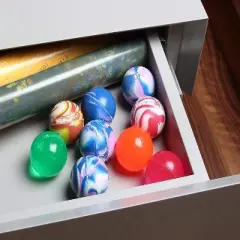 Kicko 2" Marble Balls, 12 Pieces of Assorted 2 Tone Colors