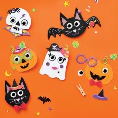 12ct Halloween Characters Foam Platter Craft Kit - Mondo Llama&trade;