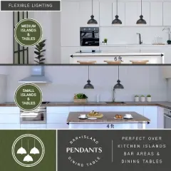 VAXCEL Franklin 1 Light Bronze Farmhouse Outdoor Barn Dome Pendant