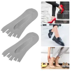 Unique Bargains Women's Breathable Nylon Split Toe Compression Socks Non Slip 6 Pairs
