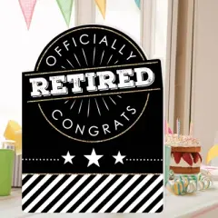 Big Dot of Happiness Happy Retirement - Congratulations Giant Greeting Card - Big Shaped Jumborific Card