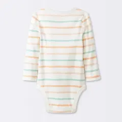Baby 4pk Basic Orchard Fox Long Sleeve Bodysuit - Cloud Island&trade; Cream